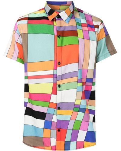 Amir Slama Hemd mit grafischem Print - Mehrfarbig
