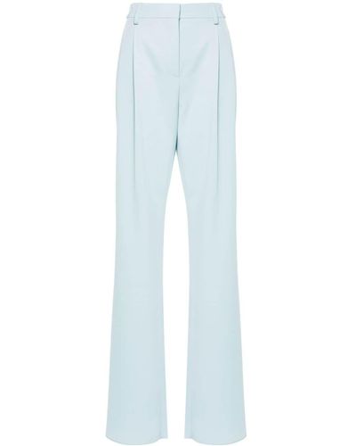 Stella McCartney Pantaloni dritti con pieghe - Blu