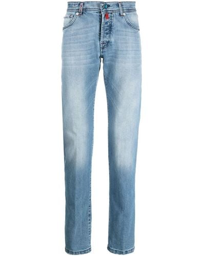 Kiton Straight Jeans - Blauw