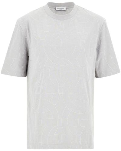 Ferragamo Gancini-pattern T-shirt - White