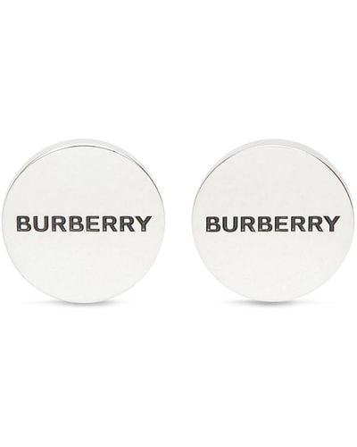 Burberry Manschettenknöpfe mit Logo-Gravur - Weiß
