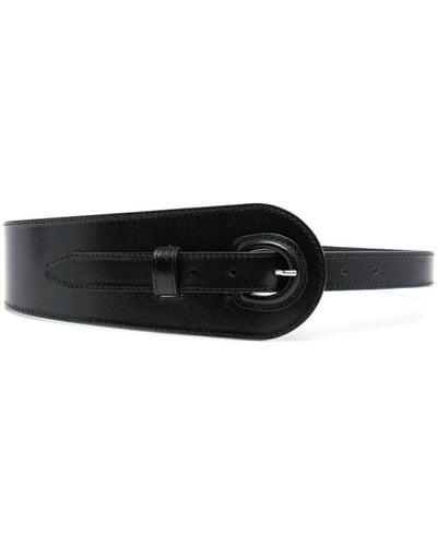 Claudie Pierlot Wide Leather Belt - Black
