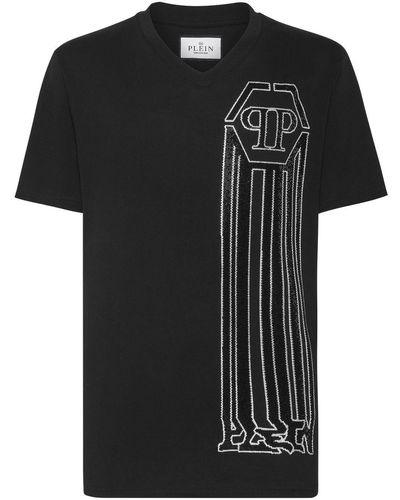 Philipp Plein T-Shirt mit Rundhalsausschnitt - Schwarz