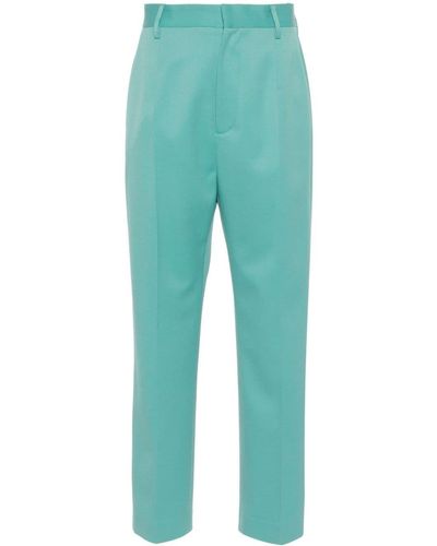MM6 by Maison Martin Margiela Single-stitch Tapered Trousers - Blue