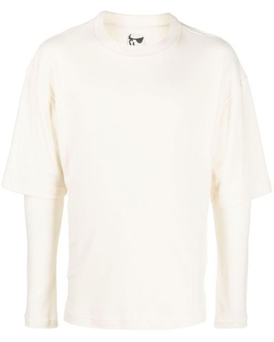 GR10K T-Shirt im Layering-Look - Weiß