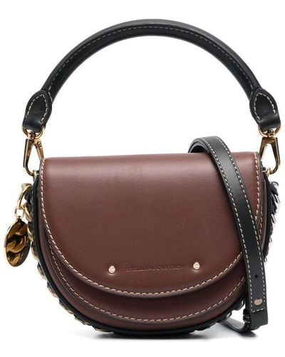 Stella McCartney Frayme Chain-detail Shoulder Bag - Brown