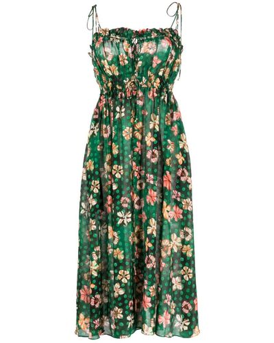 Ulla Johnson Asli Floral-print Dress - Green