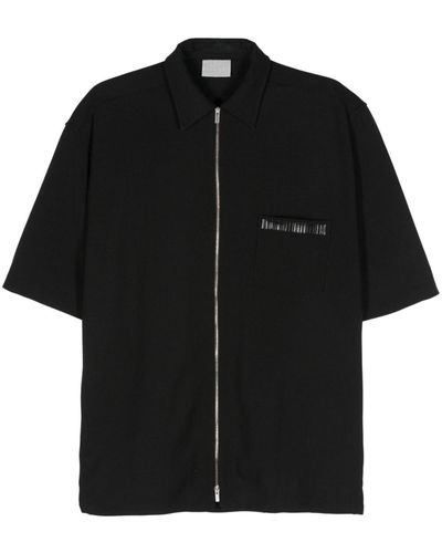 VTMNTS Raised Logo-detail Short-sleeve Shirt - Black