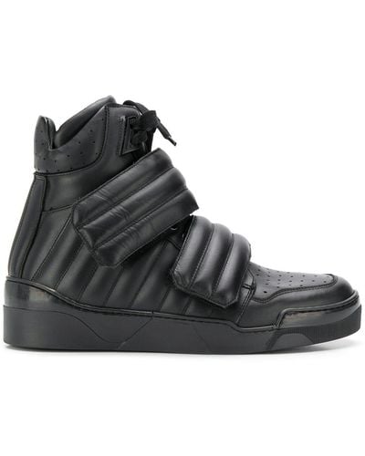Les Hommes Padded High-top Sneakers - Black