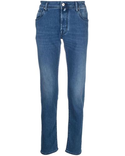 Jacob Cohen Faded-effect Slim-cut Jeans - Blue