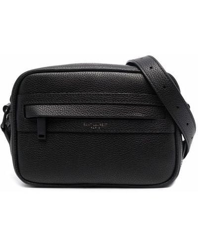 Saint Laurent Grained Leather Shoulder Bag - Black