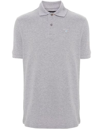 Barbour Logo-embroidered Polo Shirt - Grey