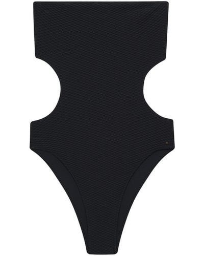 Anine Bing Azhra Cut-out Strapless Swim Suit - Black
