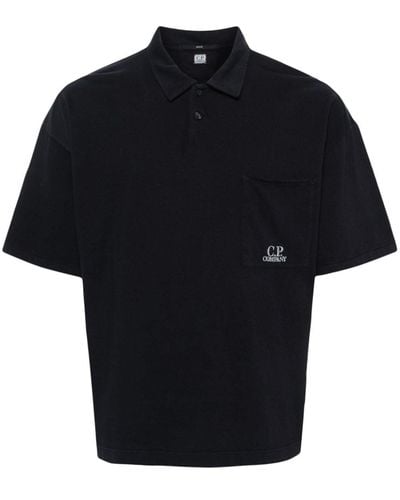 C.P. Company ロゴ ポロシャツ - ブラック