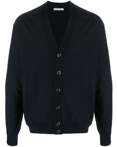 Lemaire Cardigan con scollo a V - Blu