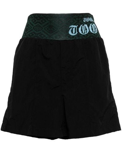 Toga Logo-waistband Shorts - Black