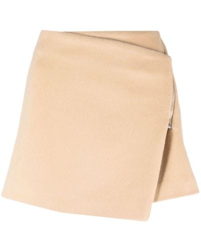Ixiah Rockafellar Asymmetric Miniskirt - Natural
