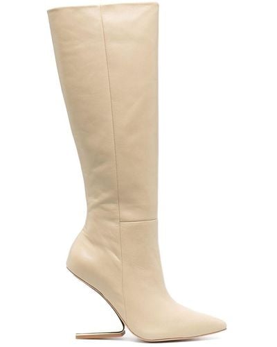 Cult Gaia Suspended-heel 105mm Long Boots - White