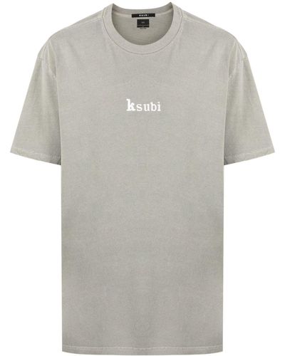 Ksubi Camiseta Dreaming Biggie con logo - Gris