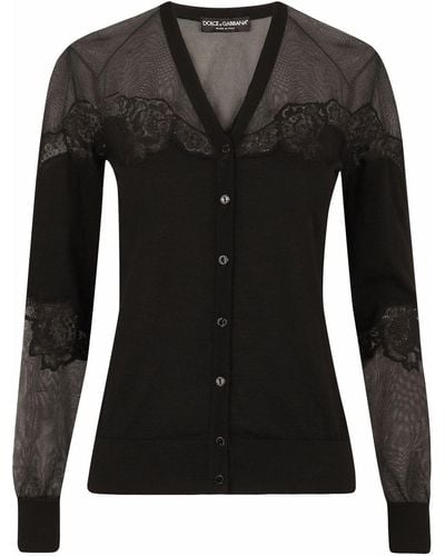 Dolce & Gabbana Vest Met Kant - Zwart