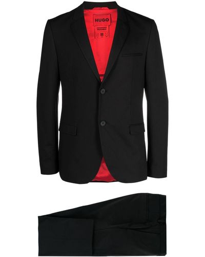 HUGO Single-breasted Extra Slim-fit Suit - Black