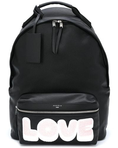 Sandro Love Print Backpack - Black