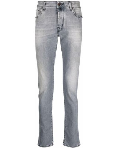 Jacob Cohen Tief sitzende Skinny-Jeans - Grau