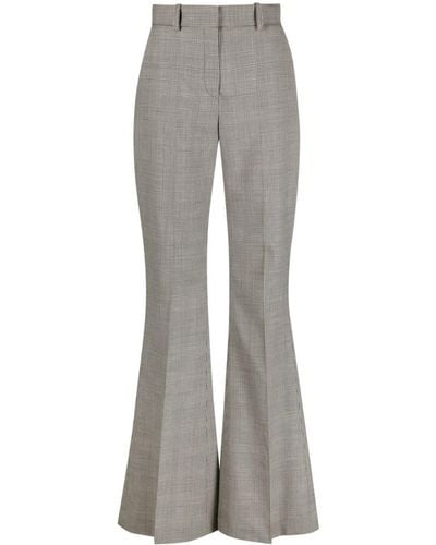 Balmain Plaid-check Tailored Trousers - Grey