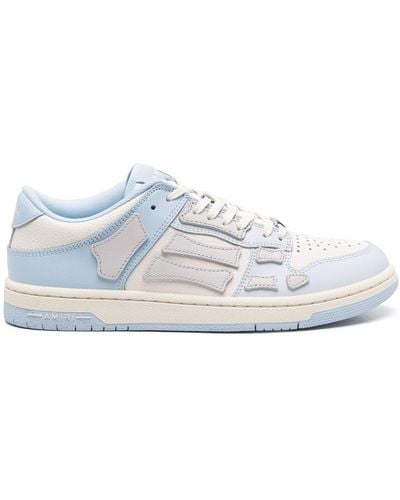 Amiri Blue Skel Top Paneled Sneakers - White