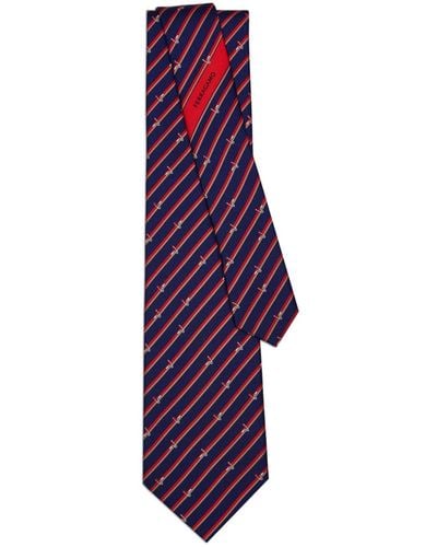 Ferragamo Gestreifte Krawatte aus Seide - Lila