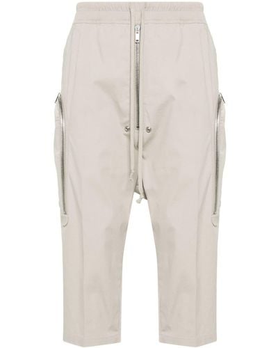 Rick Owens Drawstring-fastening Cropped Pants - Natural