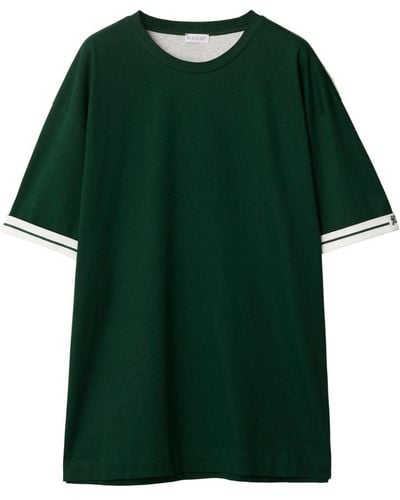 Burberry T-Shirt mit EKD-Streifendetail - Grün