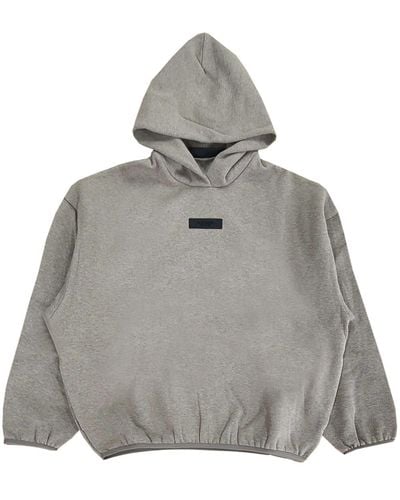 Fear Of God Front Logo Patch Hoodie - Grey