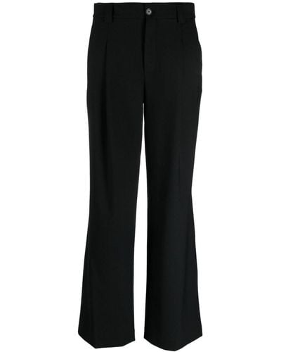 Closed High-waisted flared trousers - Nero