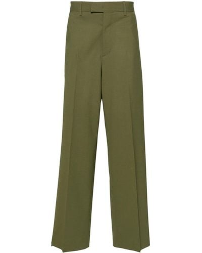 MSGM Straight-leg Tailored Trousers - Green
