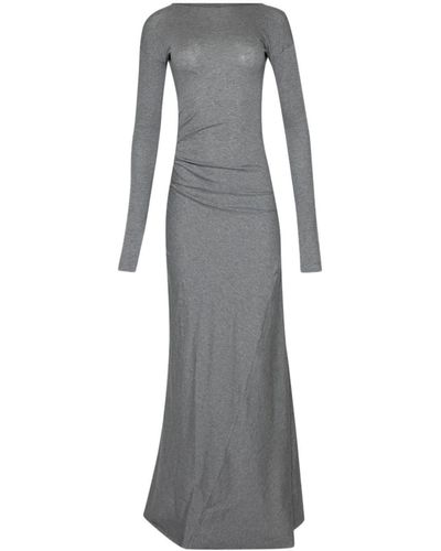 Victoria Beckham Cotton Jersey Maxi Dress - Gray