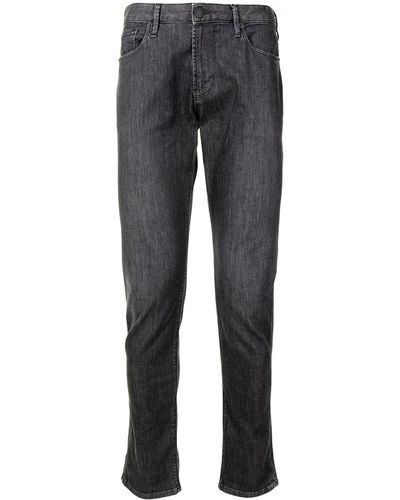 Emporio Armani High Waist Slim Fit Jeans - Grey