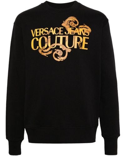 Versace Jeans Couture Sweater Met Barokprint - Zwart