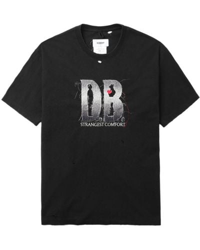 Doublet T-Shirt mit grafischem Print - Schwarz