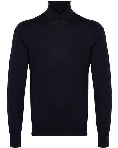 Tom Ford Fein gestrickter Rollkragenpullover - Blau