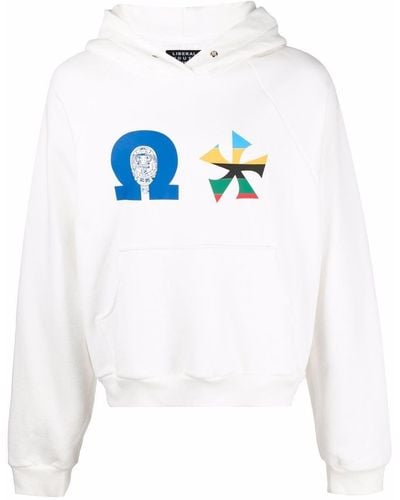 Liberal Youth Ministry Aztec Long-sleeved Hoodie - White