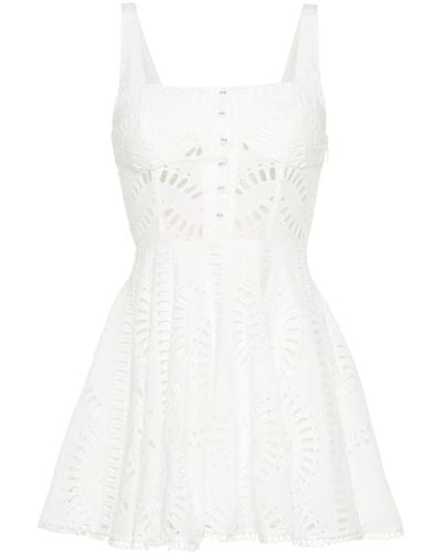 Charo Ruiz Ricka Broderie-anglaise Mini Dress - White