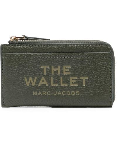 Marc Jacobs The Leather Portemonnee Met Rits - Grijs