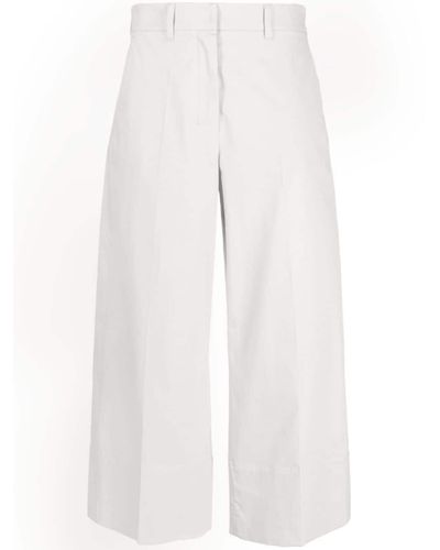Max Mara Pantalon de tailleur à coupe courte - Blanc