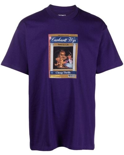 Carhartt Cheap Thrills Organic-cotton T-shirt - Purple