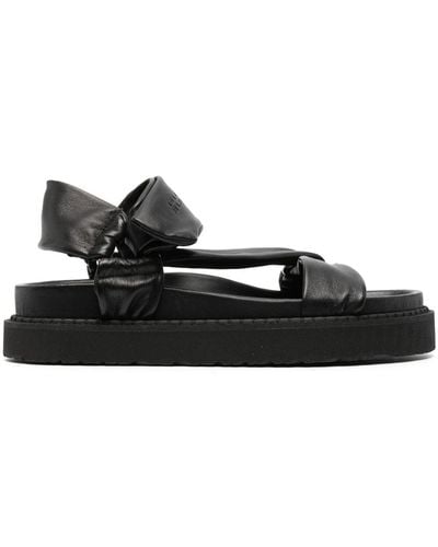 Isabel Marant Naori Grained-leather Sandals - Black