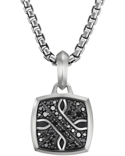 David Yurman Sterling Silver Armory® Diamond Amulet - White