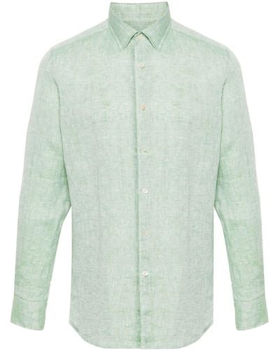 Glanshirt Long-sleeve Linen Shirt - グリーン