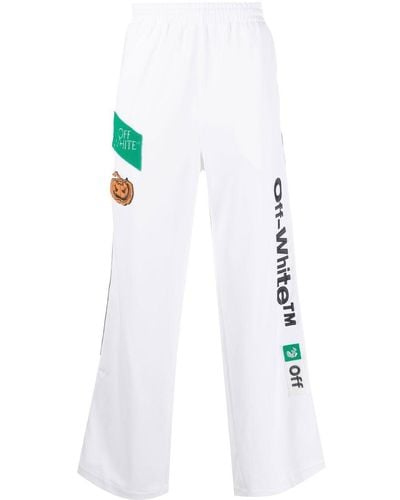 Off-White c/o Virgil Abloh Logo-embroidered Track Trousers - White