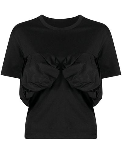 JNBY Ruffled Short-sleeve T-shirt - Black
